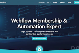 build a custom webflow membership website with zapier and airtable integration