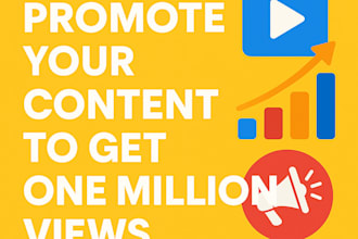 promote your content to get one million views organically