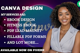 create your editable health and fitness ebook, pdf lead magnet design in canva
