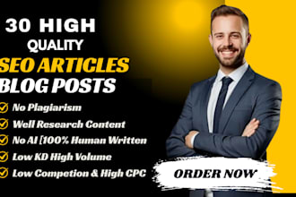 write 30 SEO friendly articles for fast google adsense approval
