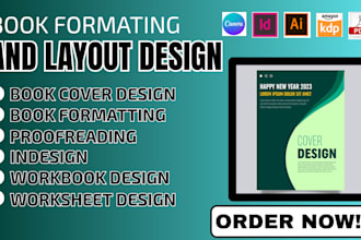 do workbook and worksheet design book cover design proofreading book formatting