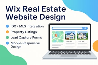 design wix real estate website, wix idx mls integration, wix property listing