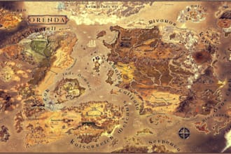 do fantasy dnd world map illustration book novel aerial city game campaign map