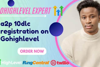 do a2p 10dlc registration on gohighlevel, twilio, bulx sms, wr, ringcentral