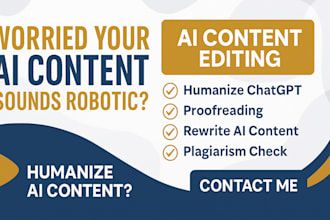 humanize ai content editing chat gpt rewriting posts proofreading