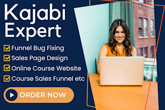 get kajabi online course website, kajabi sales page, landing page expert