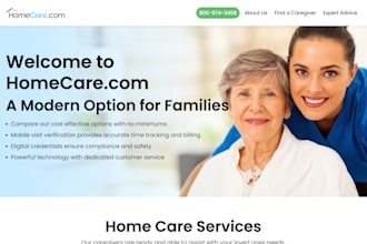 create a responsive healthcare staffing or home care website