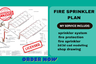 design accurate fire sprinkler plans mep floor drawing for city permit approval