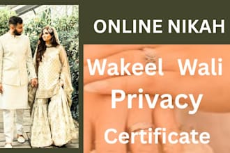 be your online nikah imam, with wakeel, wali, nikah nama