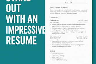 write a professional resume and cover letter to get you hired fast