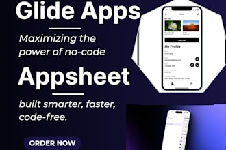 create mobile apps using glide or appsheet from sheets