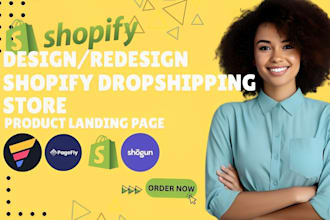 shopify dropshipping store design shopify product landing page pagefly gempages