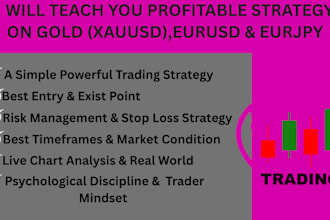 teach you my profitable forex trading strategy on xauusd,eurusd,eurjpy