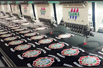 digitize image for embroidery, logo and patches in dst pes emb design file