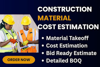 do material take off, quantity takeoff and construction cost estimation