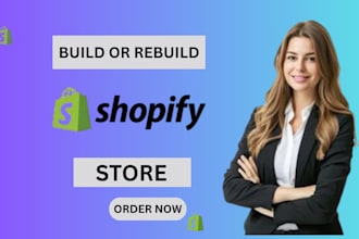 build shopify store design, ecommerce dropshipping store, shopify website