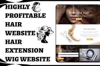 design hair website hair extension shopify store wig store beauty website