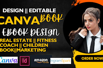 canva ebook design children story,fitness coach,real estate,marketing amazon KDP