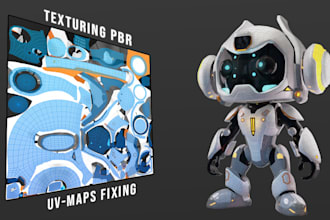 fix uv maps, retopology and pbr texture your 3d model
