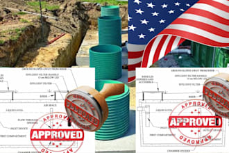 septic system design and pe stamping for tx, nj, ny, ca, and fl city approval