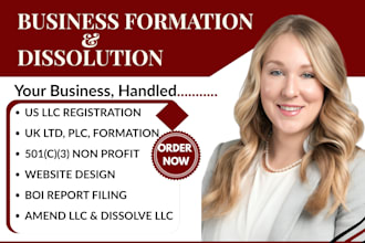 do llc registration, ein number, 501c3, cage code, uei,llc, website design