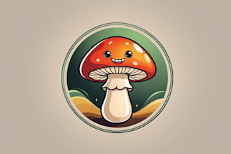do create mushroom mascot logo for your company