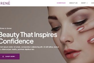 do cosmetic, skincare, spa, barber, facial, salon website on wix