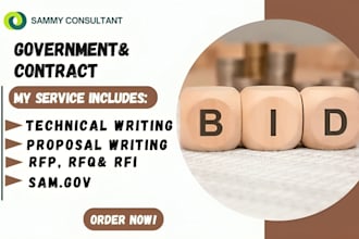 write and respond to rfp, rfq, winning bid and government contract proposals