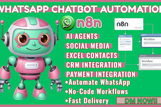 automate n8n ai agent n8n whatsapp ai chatbot n8n workflow api integration