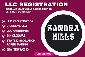 register US llc, dissolve llc, amend llc, apply for ein, boi report, close ein