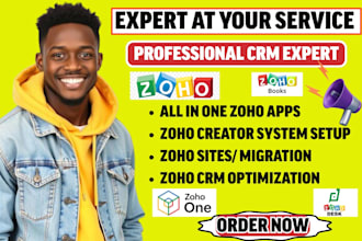 zoho CRM campaign, zoho sites, zoho books forms, zoho one, zoho apps inventory