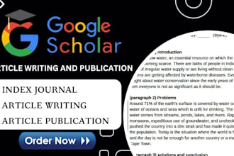 write and publish research article in google scholar index journal