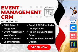 setup CRM event management hubspot zoho salesforce bizzabo acuity ghl cvent CRM