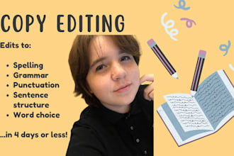 copy edit up to 2,000 words in 4 days