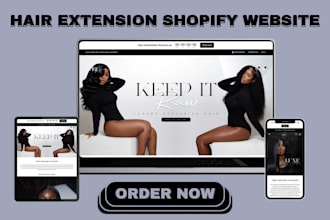 build hair extension shopify store beauty website hair extension website