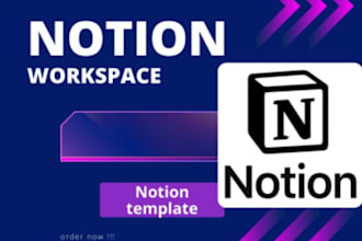design and build custom notion template dashboards and workspace with automation