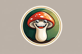 do create mushroom mascot logo for your company