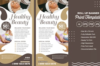 high converting custom spa, beauty, salon flyers brande spa menus