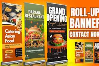 design retractable banner design roll up pull up banner billboard signage design