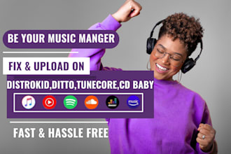 music manager, fix and upload your music video on vevo distrovid vimeo distrokid