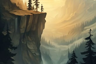 turn your photo landscape in hand painting digital art