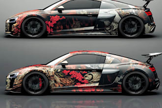 design awesome car, van, vehicle wrap design and vehicle