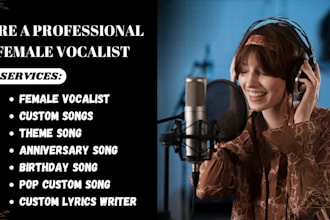 female lead singer custom female singer parody custom birthday and wedding song
