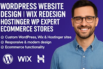 design wordpress or hostinger website wix redesign ecommerce stores expert
