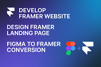develop framer website, design framer landing page, figma to framer conversion
