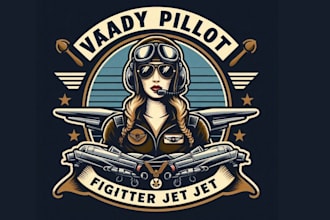 make vintage aviation t shirt lady fighter jet logo