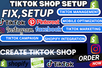 setup tiktok shop shopify integration manage social media marketing ads campaign
