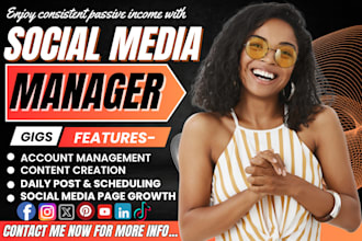 be your social media marketing manager instagram content creator tiktok manager