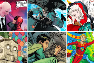 draw comic book illustration, comic strip, graphic novel, manga as comic artist