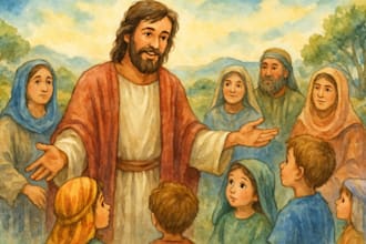 illustrate watercolor children book bible story amazon book cover illustration